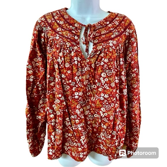 Red Autumnal Blouse - Picture 2 of 7